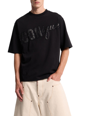 ΑΝΔΡΙΚΟ T-SHIRT ICONIQUE | Μαύρο S