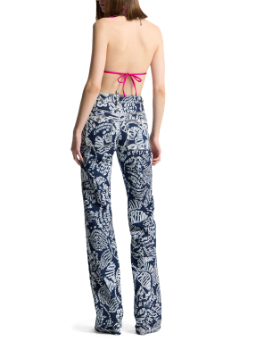 ΓΥΝΑΙΚΕΙΟ DENIM FLORAL ΠΑΝΤΕΛΟΝΙ | Μπλε Σκούρο IT 44