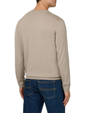 ΑΝΔΡΙΚΗ ΜΑΛΛΙΝΗ ΜΠΛΟΥΖΑ MERINO | Μπεζ L