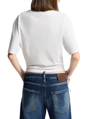 ΓΥΝΑΙΚΕΙΟ CROPPED T-SHIRT | Λευκό S