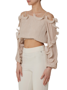 ΓΥΝΑΙΚΕΙΟ ΜΑΚΡΥΜΑΝΙΚΟ ΤΟΠ | Μπεζ S