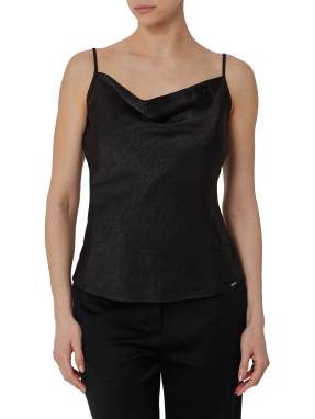 ΓΥΝΑΙΚΕΙΟ ΣΑΤΕΝ ΤΟΠ | Μαύρο S