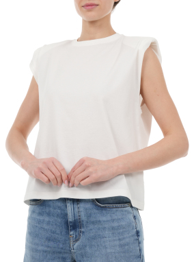 ΓΥΝΑΙΚΕΙΟ ΑΜΑΝΙΚΟ ΤΟΠ LINDO | Λευκό XS