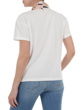 ΓΥΝΑΙΚΕΙΟ T-SHIRT ΜΕ ΜΑΝΤΗΛΙ | Λευκό M