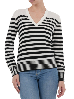 ΓΥΝΑΙΚΕΙΑ ΡΙΓΕ ΜΑΚΡΥΜΑΝΙΚΗ ΜΠΛΟΥΖΑ | Ριγέ  S