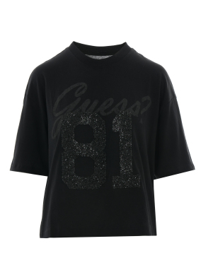 ΓΥΝΑΙΚΕΙΟ RHINESTONE T-SHIRT | Μαύρο S