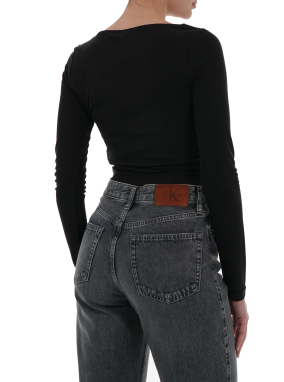 ΓΥΝΑΙΚΕΙΑ ΜΑΚΡΥΜΑΝΙΚΗ ΜΠΛΟΥΖΑ | Μαύρο S