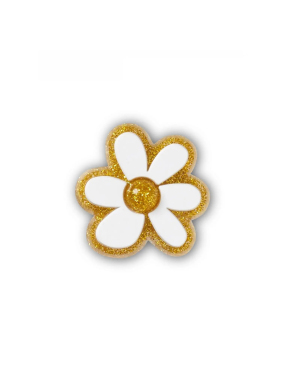 JIBBITZ™ CHARMS GOLD AND WHITE FLORAL | Χρυσό UNIQUE ONE SIZE