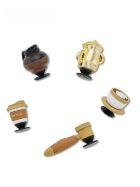 JIBBITZ™ CHARMS 3D COFFEE SET 5 PACK | Πολύχρωμο UNIQUE ONE SIZE