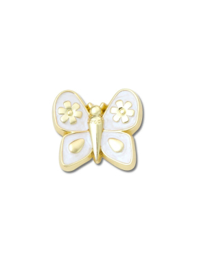 JIBBITZ™ CHARMS GOLD PEARLIZED BUTTERFLY | Χρυσό UNIQUE ONE SIZE