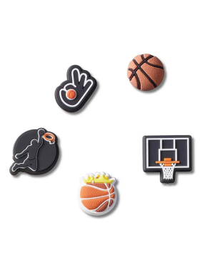 JIBBITZ™ CHARMS BASKETBALL TEAM 5 PACK | Μαύρο UNIQUE ONE SIZE