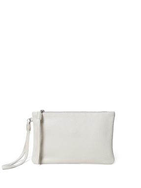ΓΥΝΑΙΚΕΙΟΣ ΔΕΡΜΑΤΙΝΟΣ ΦΑΚΕΛΟΣ SLIM POCHETTE | Λευκό