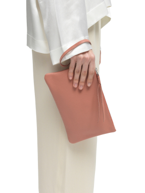 ΓΥΝΑΙΚΕΙΟΣ ΔΕΡΜΑΤΙΝΟΣ ΦΑΚΕΛΟΣ SLIM POCHETTE | Ροζ