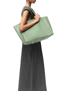 ΓΥΝΑΙΚΕΙΑ ΔΕΡΜΑΤΙΝΗ ΤΣΑΝΤΑ ΩΜΟΥ TOTE | Φυστικί