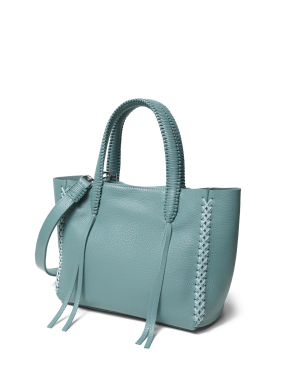 ΓΥΝΑΙΚΕΙΑ ΔΕΡΜΑΤΙΝΗ ΤΣΑΝΤΑ ΧΕΙΡΟΣ MINI TOTE | Γαλάζιο