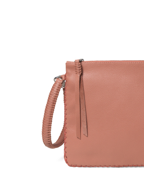 ΓΥΝΑΙΚΕΙΟΣ ΔΕΡΜΑΤΙΝΟΣ ΦΑΚΕΛΟΣ MAXI POCHETTE | Ροζ