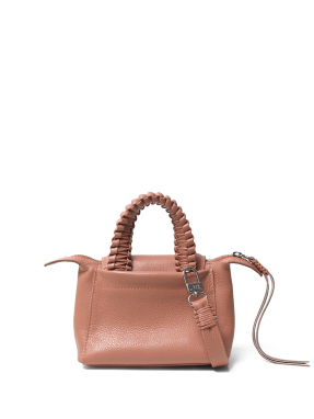 ΓΥΝΑΙΚΕΙΑ ΔΕΡΜΑΤΙΝΗ ΤΣΑΝΤΑ MINI TOP HANDLE | Ροζ