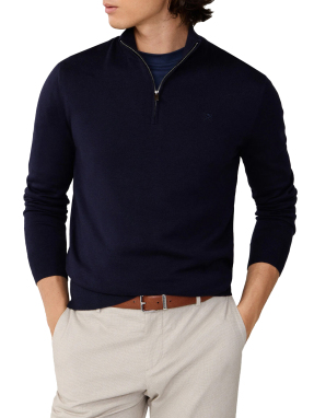 ΑΝΔΡΙΚΟ HALF-ZIP ΠΟΥΛΟΒΕΡ | Μπλε Σκούρο XL