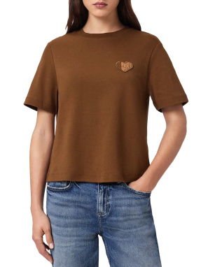 ΓΥΝΑΙΚΕΙΟ T-SHIRT LOVER LISA | Καφέ XS