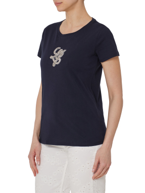 ΓΥΝΑΙΚΕΙΟ T-SHIRT | Μπλε Σκούρο S