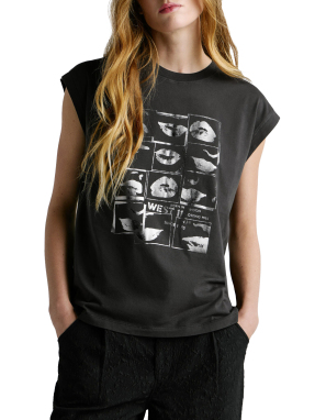 ΓΥΝΑΙΚΕΙΟ T-SHIRT | Μαύρο S