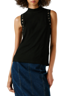 ΓΥΝΑΙΚΕΙΟ ΑΜΑΝΙΚΟ ΤΟΠ | Μαύρο L