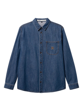ΑΝΔΡΙΚΟ DENIM ΠΟΥΚΑΜΙΣΟ | Μπλε Σκούρο L