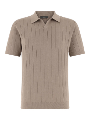 ΑΝΔΡΙΚΗ POLO ΜΠΛΟΥΖΑ | Μπεζ Σκούρο XL