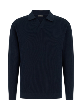 ΑΝΔΡΙΚΗ ΜΑΚΡΥΜΑΝΙΚΗ ΜΠΛΟΥΖΑ | Μπλε Σκούρο M