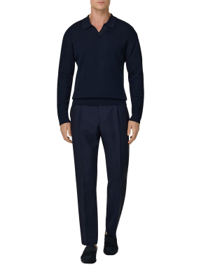 ΑΝΔΡΙΚΗ ΜΑΚΡΥΜΑΝΙΚΗ ΜΠΛΟΥΖΑ | Μπλε Σκούρο M