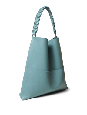 ΓΥΝΑΙΚΕΙΑ ΔΕΡΜΑΤΙΝΗ ΤΣΑΝΤΑ ΩΜΟΥ SLIM TOTE | Γαλάζιο