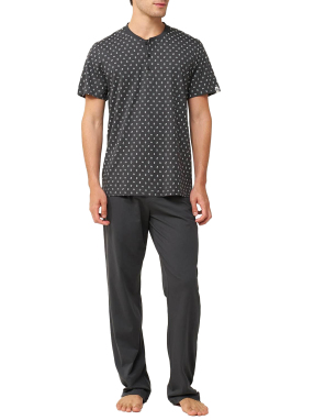 ΑΝΔΡΙΚΟ ΣΕΤ ΠΙΤΖΑΜΕΣ | Γκρι Σκούρο XL