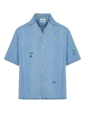 ΑΝΔΡΙΚΟ ΚΟΝΤΟΜΑΝΙΚΟ ΠΟΥΚΑΜΙΣΟ | Μπλε Ανοιχτό M