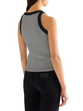 ΓΥΝΑΙΚΕΙΟ ΡΙΓΕ TANK TOP | Μαύρο S