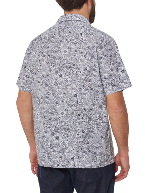 ΑΝΔΡΙΚΟ ΚΟΝΤΟΜΑΝΙΚΟ ΠΟΥΚΑΜΙΣΟ | Λευκό-Μπλε XL