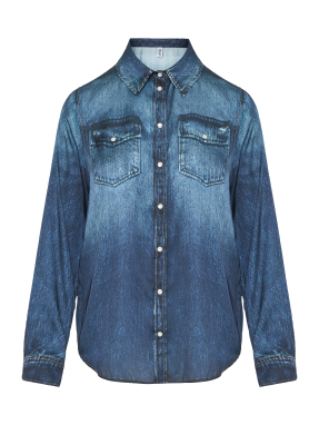 ΓΥΝΑΙΚΕΙΟ DENIM ΠΟΥΚΑΜΙΣΟ | Μπλε Σκούρο IT 42