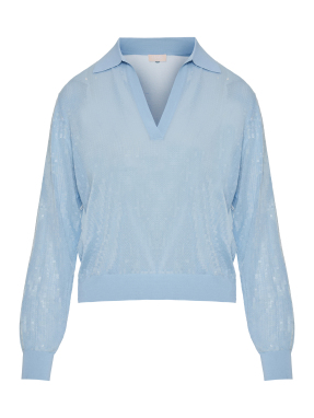 ΓΥΝΑΙΚΕΙΑ ΜΠΛΟΥΖΑ ΜΕ ΠΟΥΛΙΕΣ | Γαλάζιο S