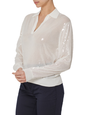 ΓΥΝΑΙΚΕΙΑ ΜΠΛΟΥΖΑ ΜΕ ΠΟΥΛΙΕΣ | Εκρού M