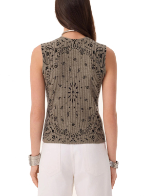 ΓΥΝΑΙΚΕΙΟ ΑΜΑΝΙΚΟ ΤΟΠ RIBBI | Χακί S/M