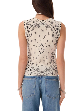 ΓΥΝΑΙΚΕΙΟ ΑΜΑΝΙΚΟ ΤΟΠ RIBBI | Λευκό M/L