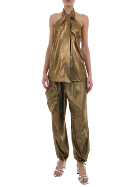 ΓΥΝΑΙΚΕΙΟ LAMINATED ΤΟΠ | Χρυσό S