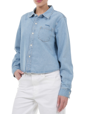 ΓΥΝΑΙΚΕΙΟ DENIM ΠΟΥΚΑΜΙΣΟ | Γαλάζιο M