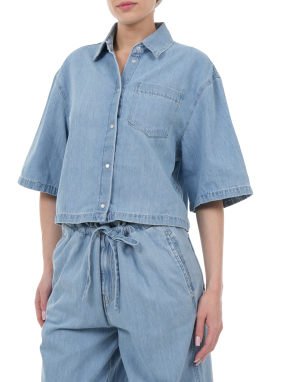 ΓΥΝΑΙΚΕΙΟ ΚΟΝΤΟΜΑΝΙΚΟ DENIM ΠΟΥΚΑΜΙΣΟ KODIAK | Μπλε Ανοιχτό M