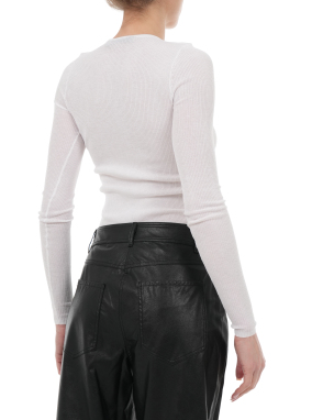 ΓΥΝΑΙΚΕΙΑ ΜΑΚΡΥΜΑΝΙΚΗ ΜΠΛΟΥΖΑ | Λευκό XS