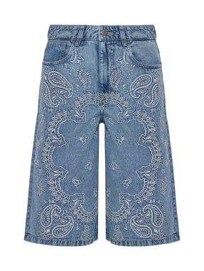 ΓΥΝΑΙΚΕΙΑ DENIM ΒΕΡΜΟΥΔΑ ΜΕ ΚΕΝΤΗΜΑΤΑ | Μπλε 29