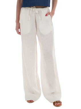 ΓΥΝΑΙΚΕΙΟ ΛΙΝΟ ΠΑΝΤΕΛΟΝΙ | Εκρού XS