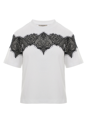 ΓΥΝΑΙΚΕΙΟ T-SHIRT LISA LACE | Λευκό M