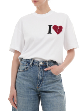 ΓΥΝΑΙΚΕΙΟ T-SHIRT HEART ETTA | Λευκό M