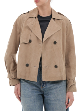 ΓΥΝΑΙΚΕΙΟ ΠΑΛΤΟ CROPPED REED | Μπεζ XS