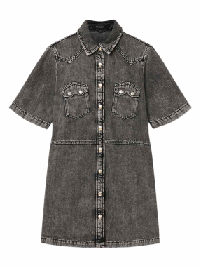 ΜΙΝΙ DENIM ΦΟΡΕΜΑ ROCK | Γκρι UK 8